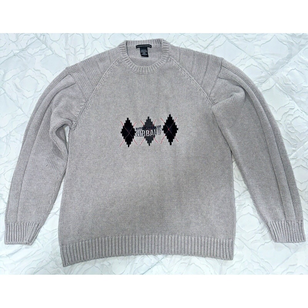 Vintage XXXL Marithe Francois Girbaud Sweater Men's Gray Pullover Knit 90s